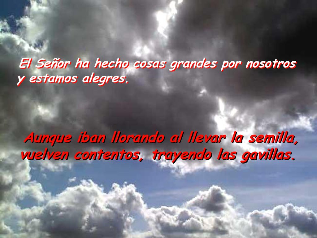 El Señor ha hecho cosas grandes por nosotros y estamos alegres.