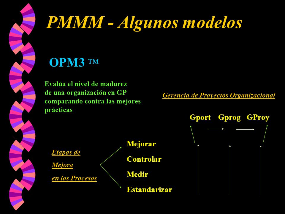 PMMM - Algunos modelos OPM3 ™ Gport Gprog GProy Mejorar Controlar