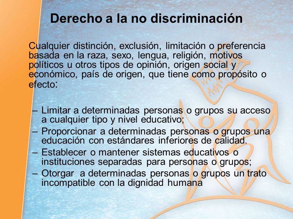 Derecho a la no discriminación