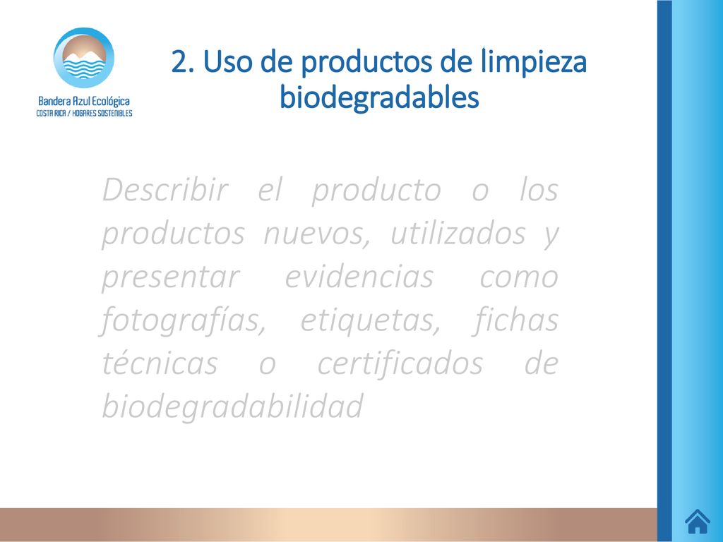 2. Uso de productos de limpieza biodegradables