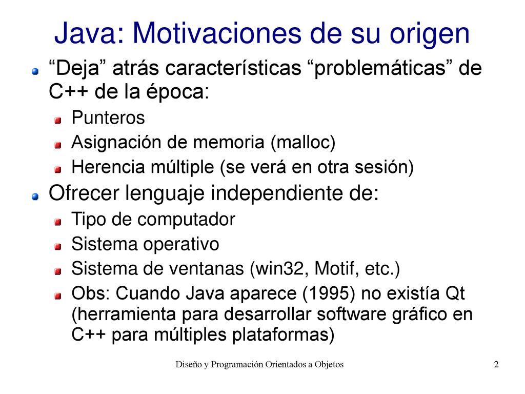 Java: Motivaciones de su origen