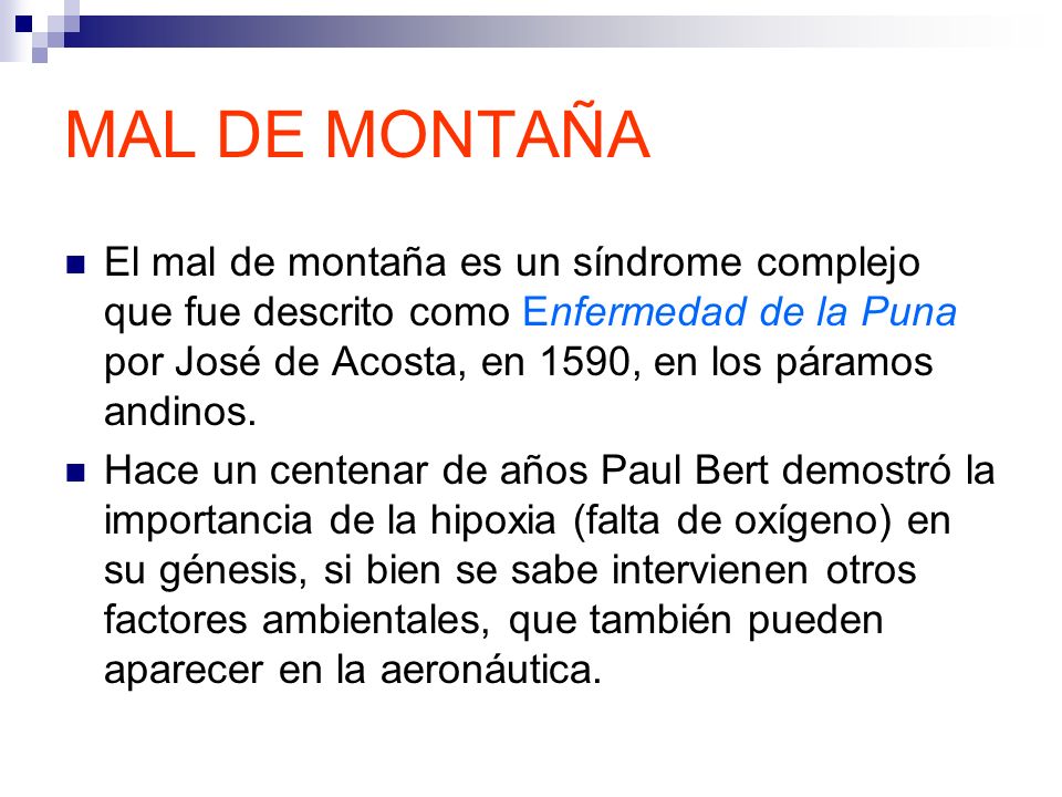 MAL DE MONTAÑA