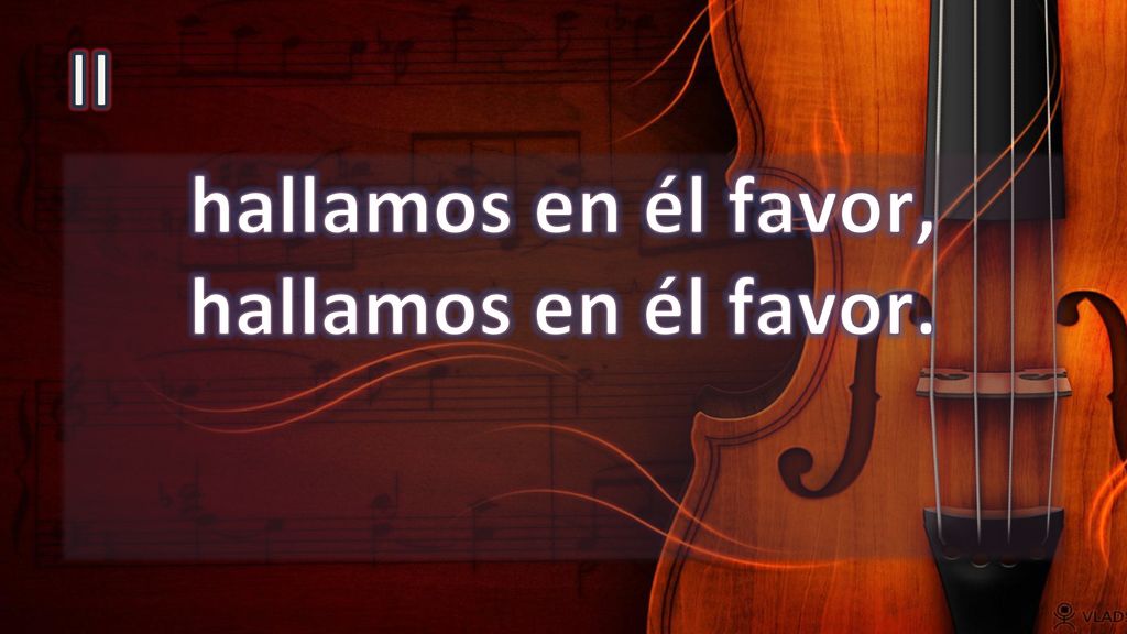 hallamos en él favor, hallamos en él favor.
