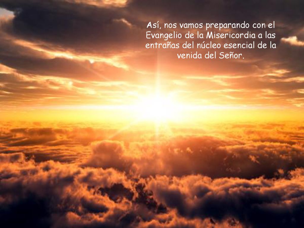 Así, nos vamos preparando con el Evangelio de la Misericordia a las entrañas del núcleo esencial de la venida del Señor.