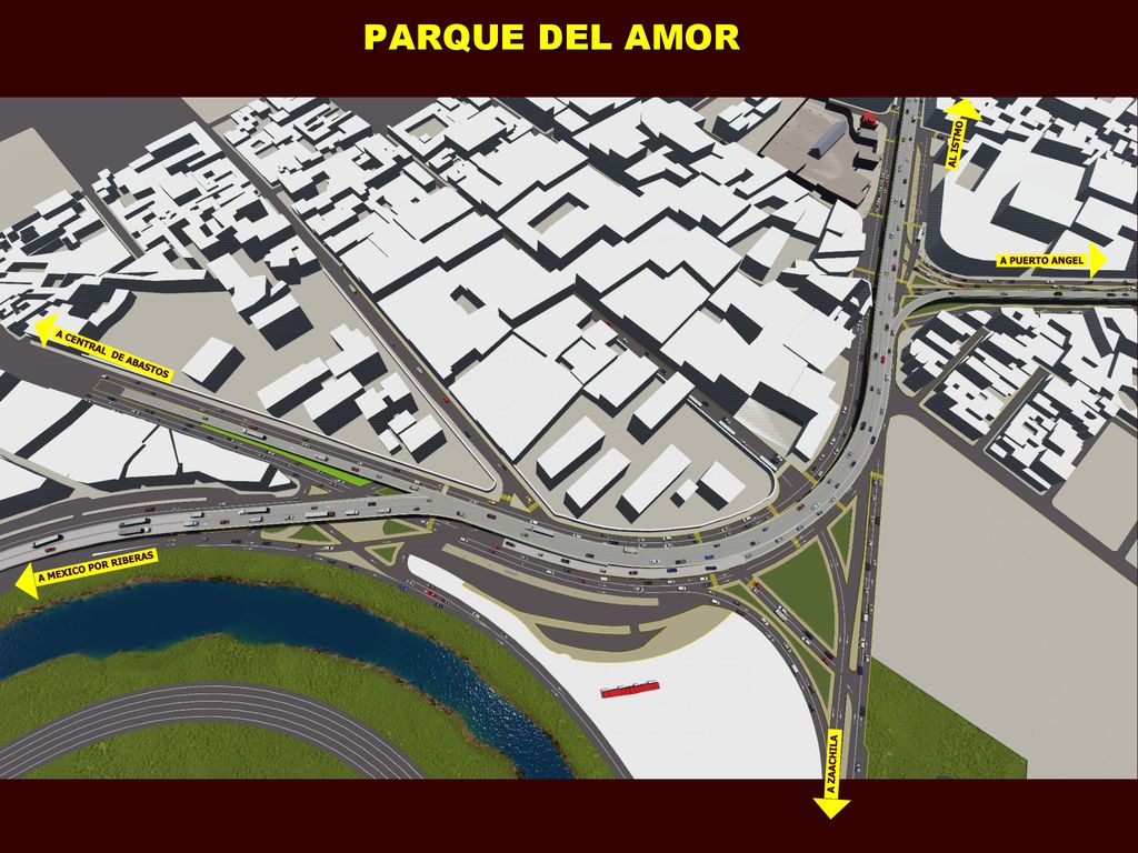 PARQUE DEL AMOR AL ISTMO A PUERTO ANGEL A CENTRAL DE ABASTOS