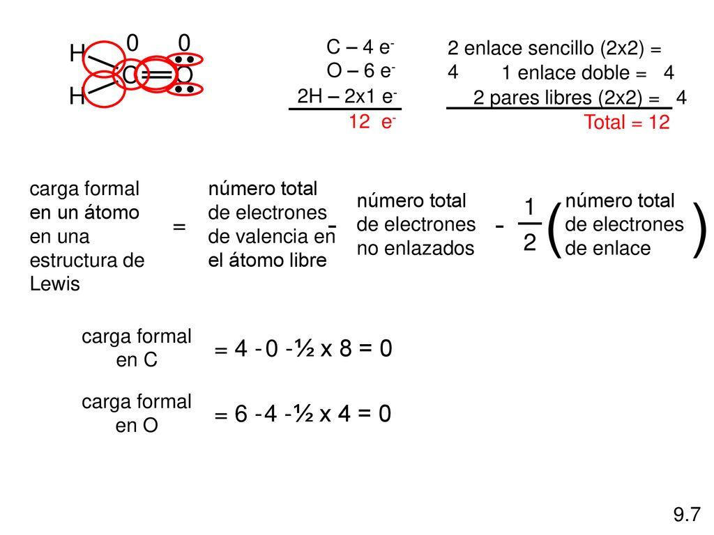 ( ) - H C O = 1 2 = ½ x 8 = 0 = ½ x 4 = 0 C – 4 e-