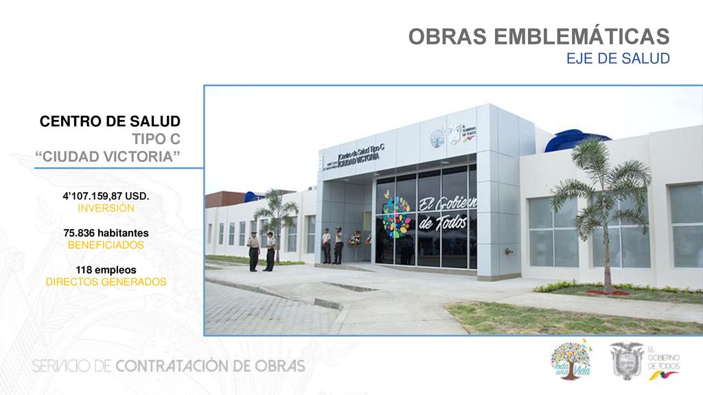 OBRAS EMBLEMÁTICAS EJE DE SALUD CENTRO DE SALUD TIPO C
