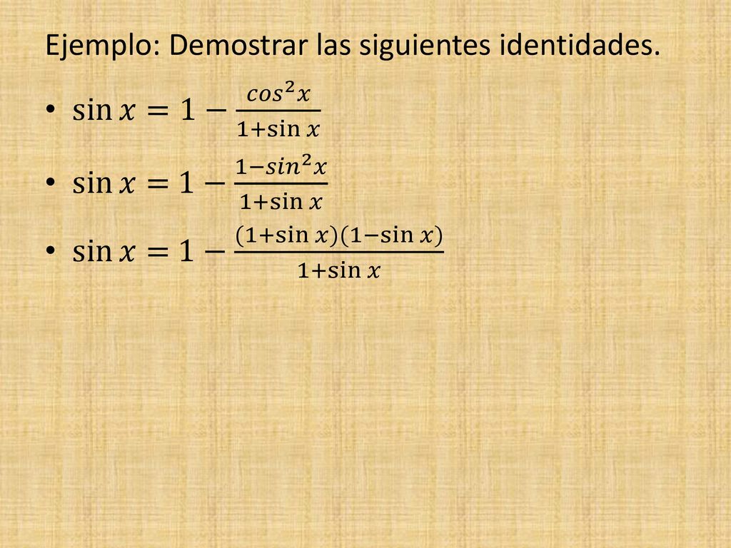 Demostracion De Una Identidad Ppt Descargar Demostracion De Una Identidad Ppt Descargar