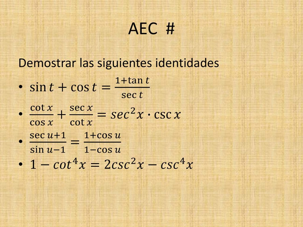 Demostracion De Una Identidad Ppt Descargar Demostracion De Una Identidad Ppt Descargar