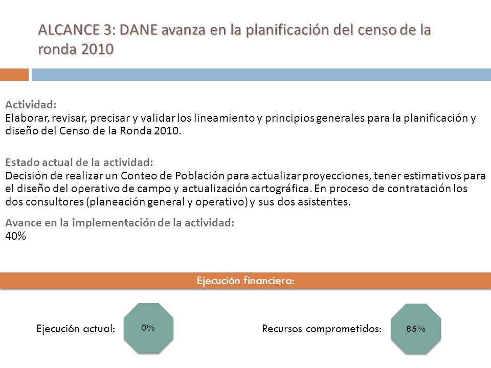 ALCANCE 3: DANE avanza en la planificación del censo de la ronda 2010