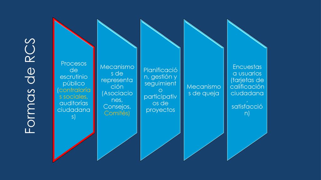 Procesos de escrutinio público (contralorías sociales, auditorías ciudadanas)