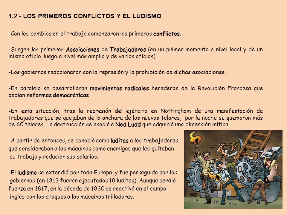 1.2 - LOS PRIMEROS CONFLICTOS Y EL LUDISMO