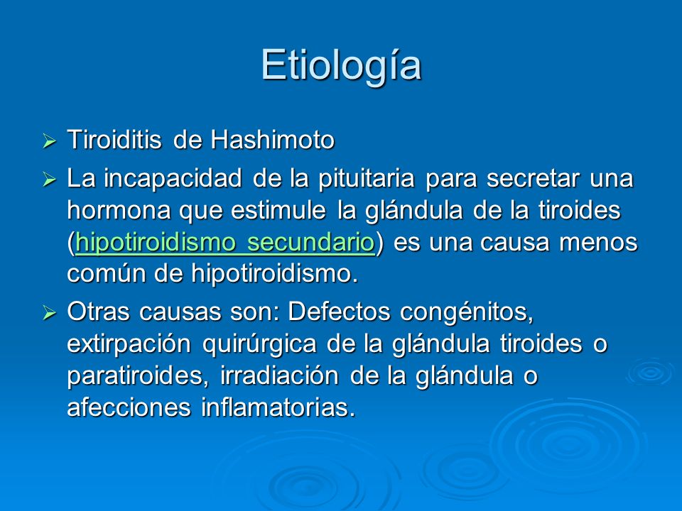 Etiología Tiroiditis de Hashimoto