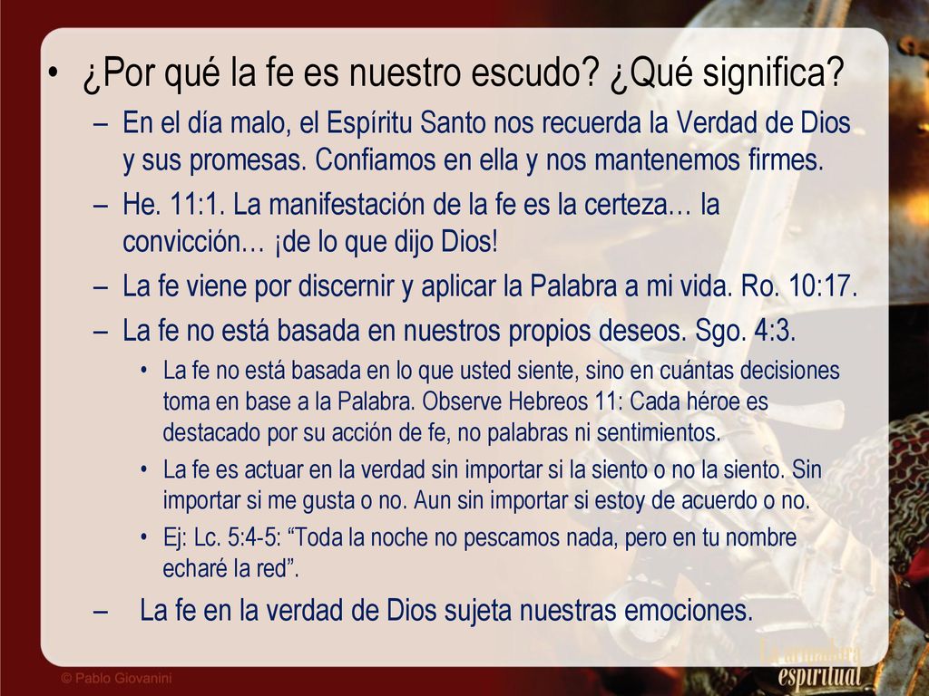 ¿Por qué la fe es nuestro escudo ¿Qué significa