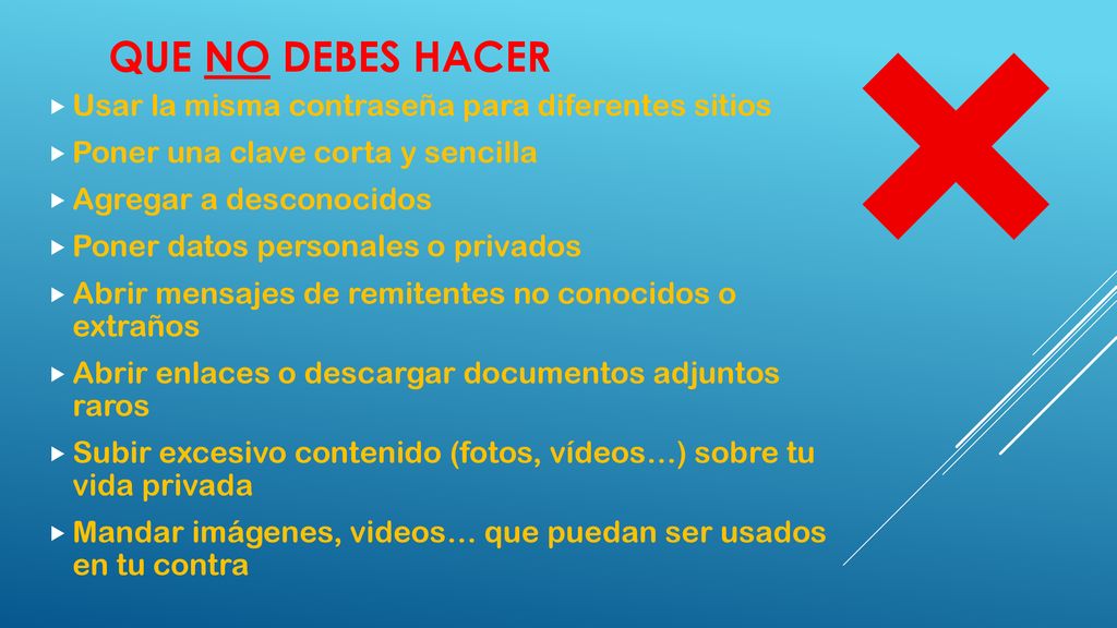 Que no debes hacer Usar la misma contraseña para diferentes sitios