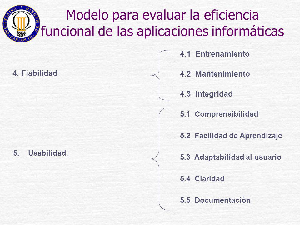 Modelo para evaluar la eficiencia funcional de las aplicaciones informáticas