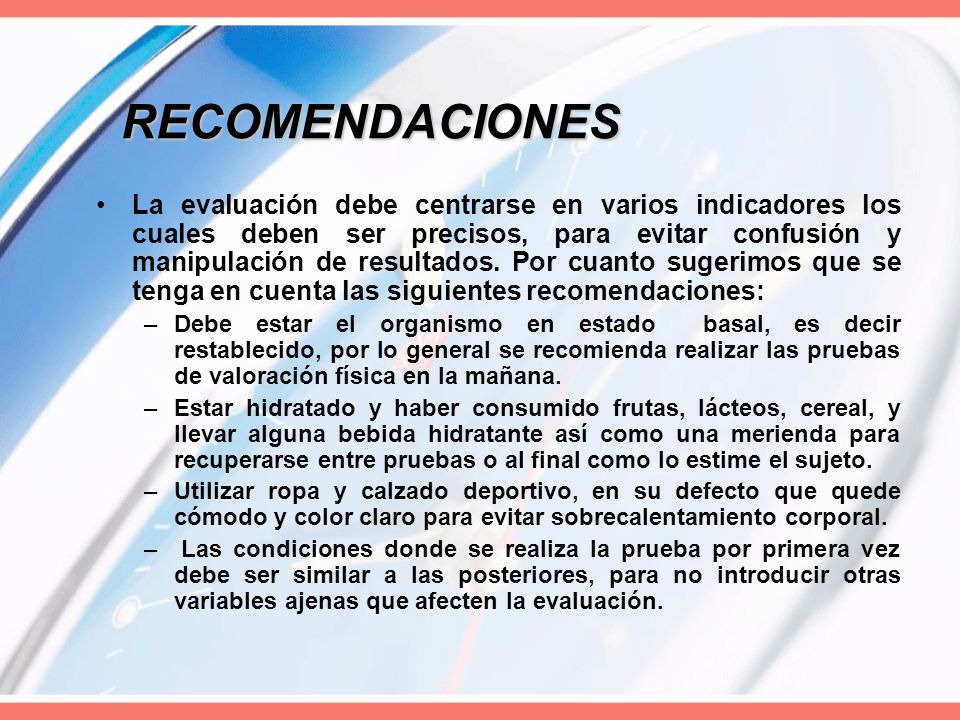 RECOMENDACIONES