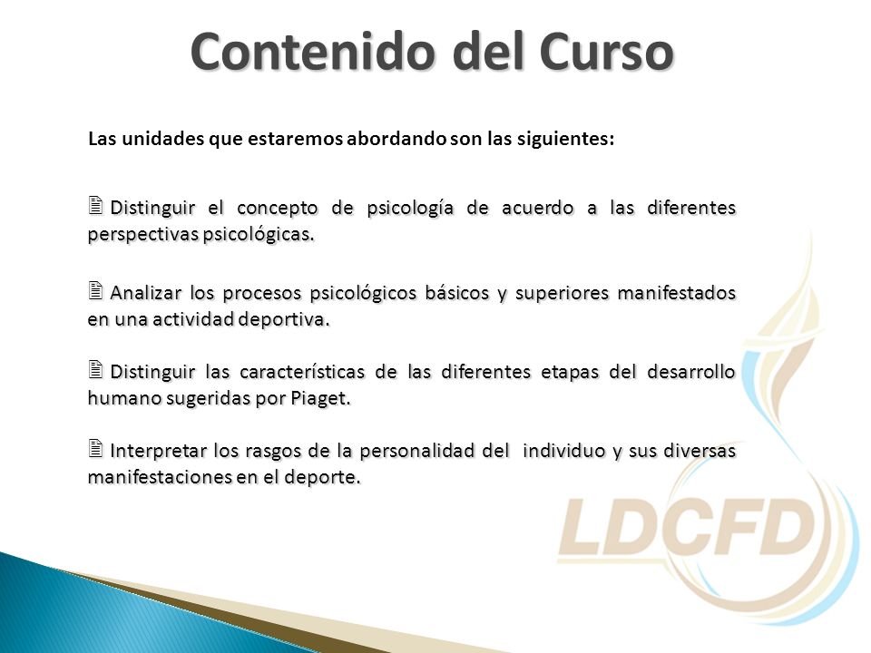 Contenido del Curso Las unidades que estaremos abordando son las siguientes: