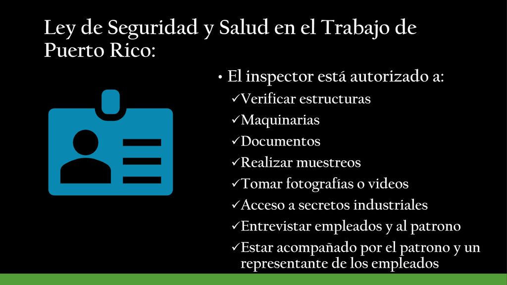 Ley de Seguridad y Salud en el Trabajo de Puerto Rico: