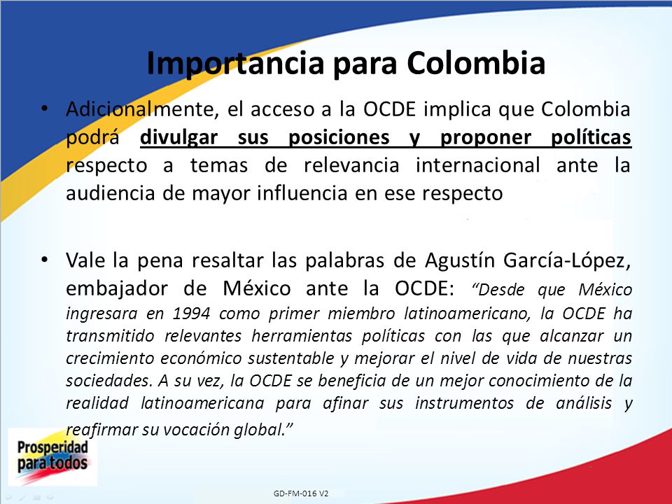 Importancia para Colombia