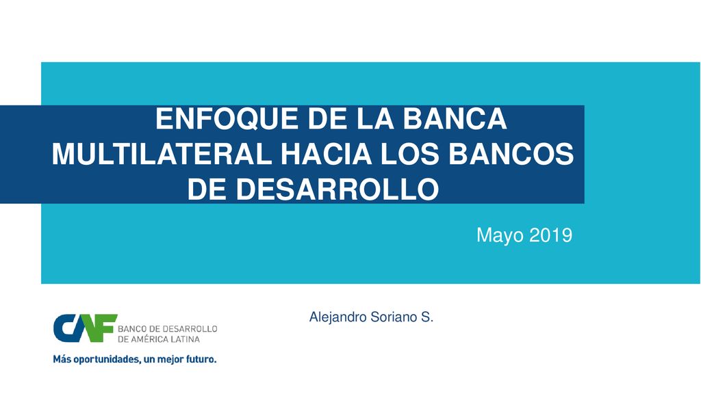 ENFOQUE DE LA BANCA MULTILATERAL HACIA LOS BANCOS DE DESARROLLO