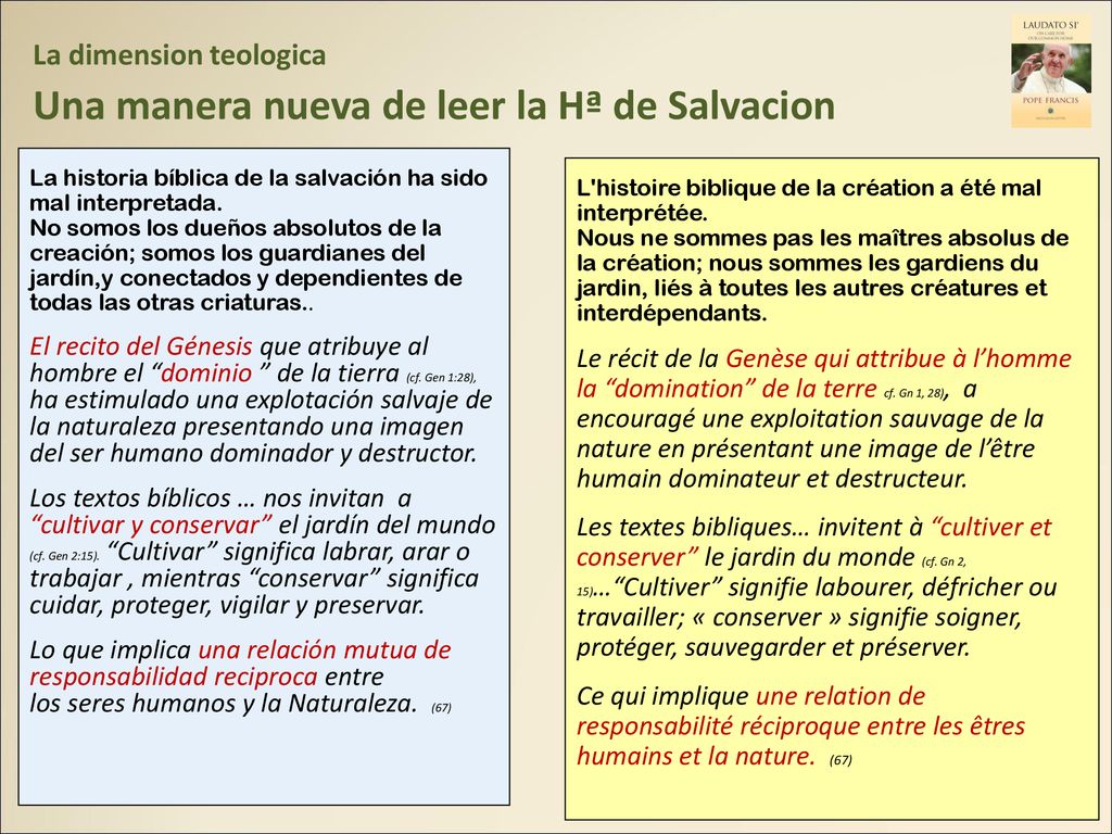 La dimension teologica Una manera nueva de leer la Hª de Salvacion