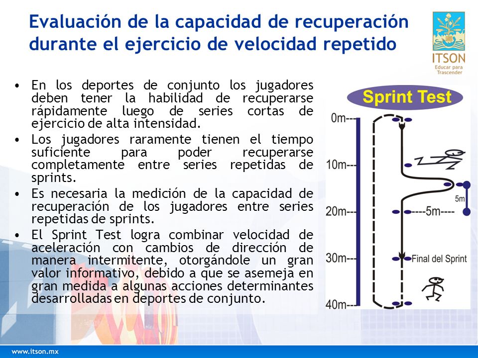 Evaluación de la capacidad de recuperación durante el ejercicio de velocidad repetido