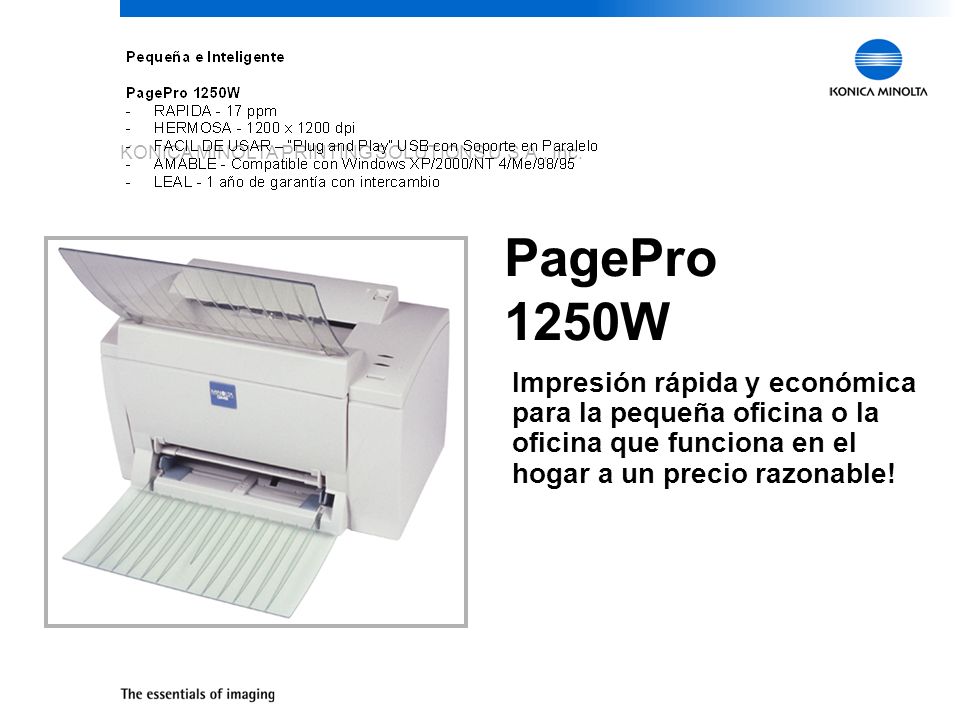 PagePro 1250W Impresión rápida y económica para la pequeña oficina o la oficina que funciona en el hogar a un precio razonable!