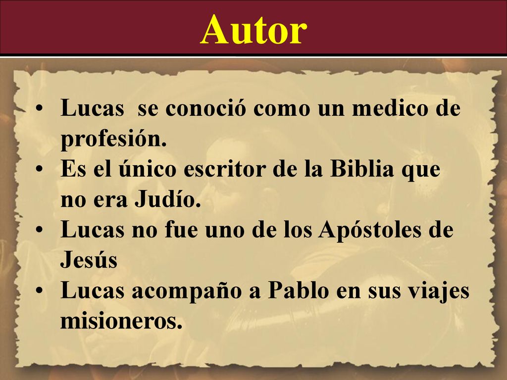 Autor Lucas se conoció como un medico de profesión.
