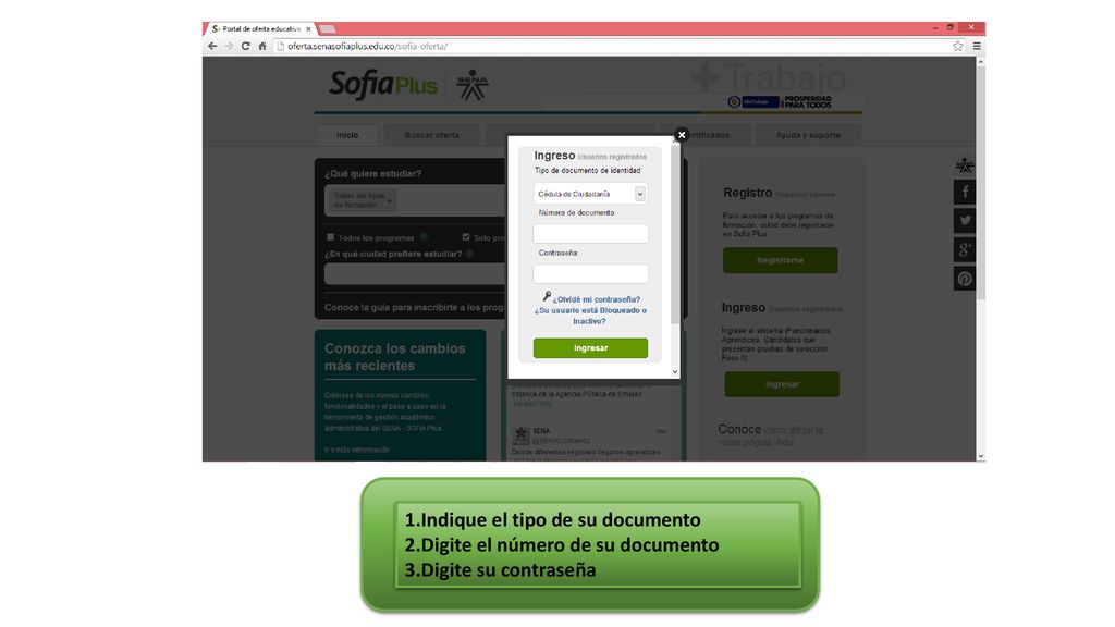 1.Indique el tipo de su documento