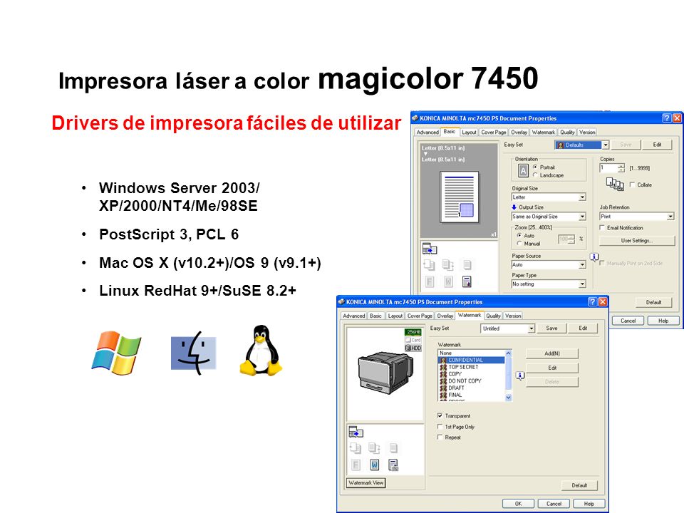 Impresora láser a color magicolor 7450