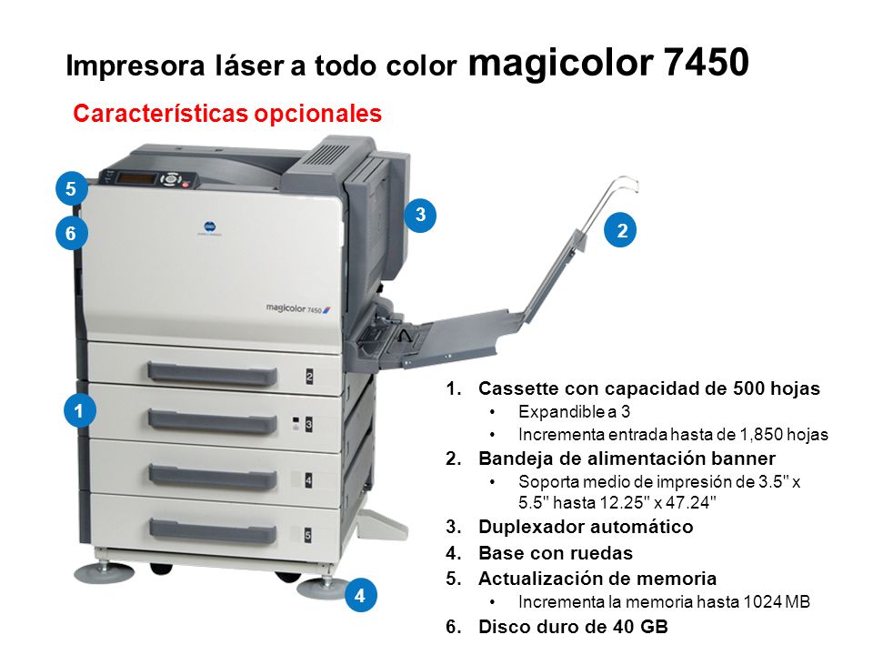 Impresora láser a todo color magicolor 7450