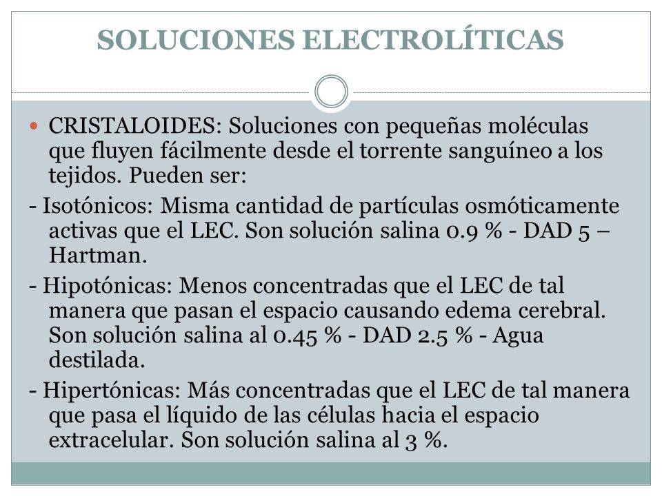 SOLUCIONES ELECTROLÍTICAS