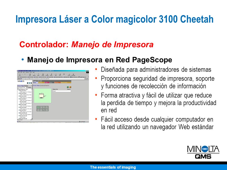 Impresora Láser a Color magicolor 3100 Cheetah