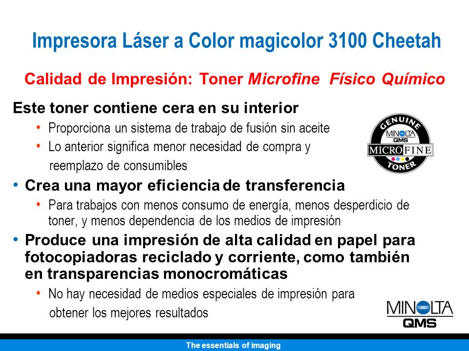 Impresora Láser a Color magicolor 3100 Cheetah