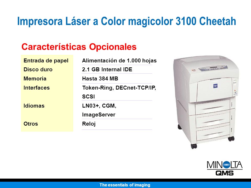 Impresora Láser a Color magicolor 3100 Cheetah