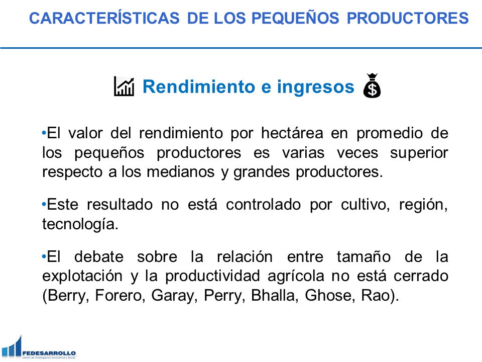 Rendimiento e ingresos