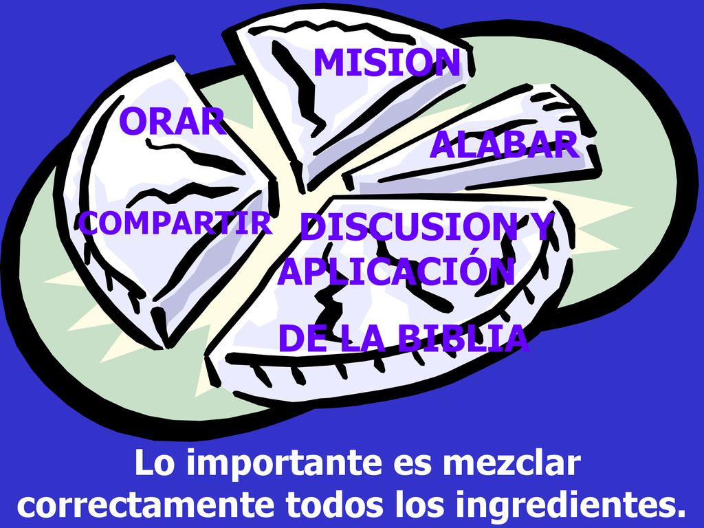 Lo importante es mezclar correctamente todos los ingredientes.