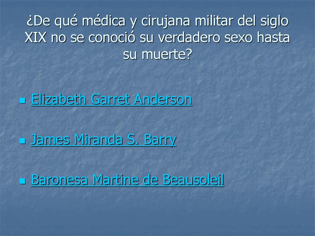 ¿De qué médica y cirujana militar del siglo XIX no se conoció su verdadero sexo hasta su muerte