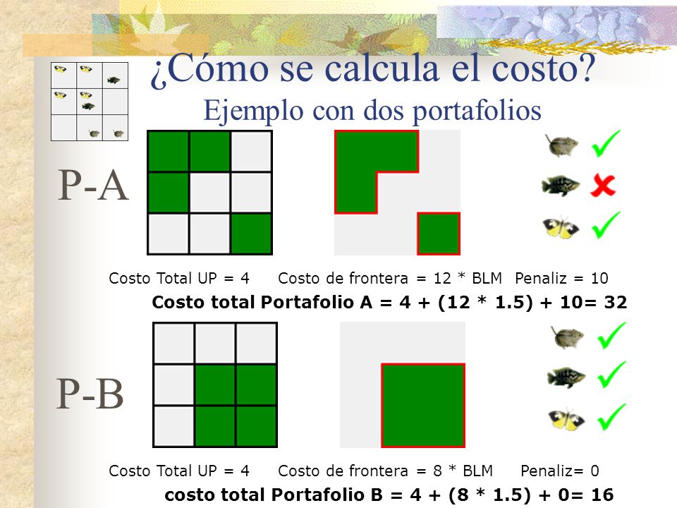 ¿Cómo se calcula el costo Ejemplo con dos portafolios