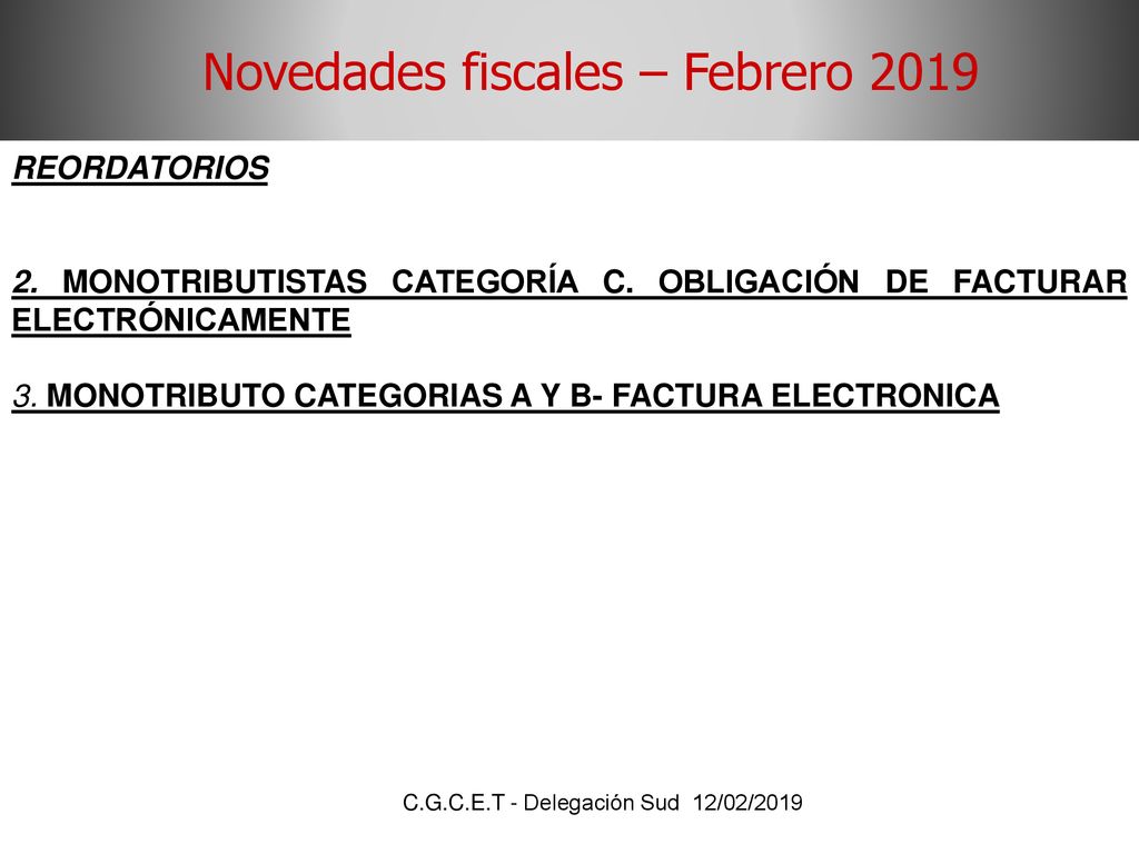 3. MONOTRIBUTO categorias a y b- FACTURA ELECTRONICA