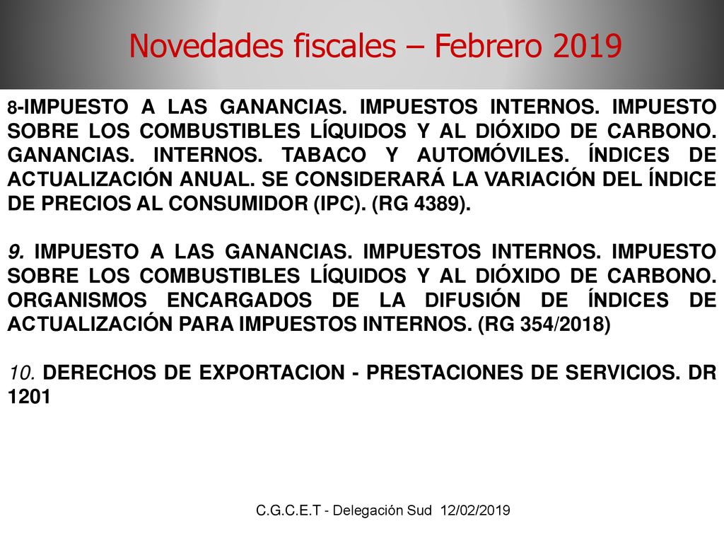 10. DERECHOS DE EXPORTACION - PRESTACIONES DE SERVICIOS. DR 1201