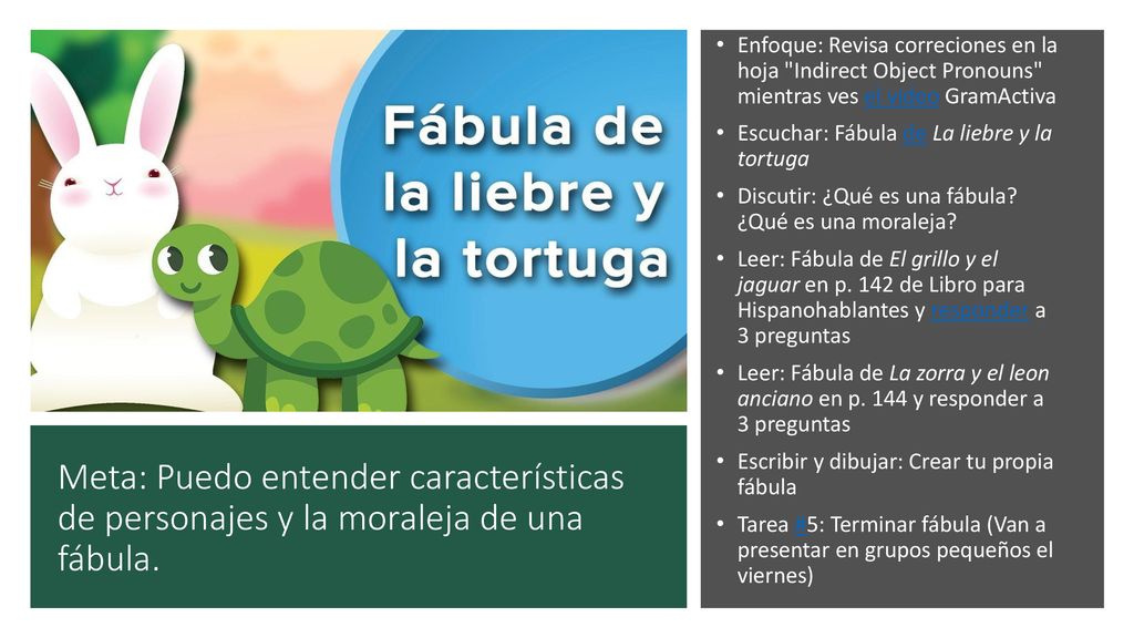Enfoque: Revisa correciones en la hoja Indirect Object Pronouns mientras ves el video GramActiva