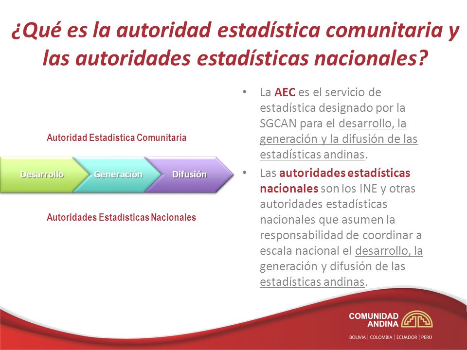 ¿Qué es la autoridad estadística comunitaria y las autoridades estadísticas nacionales