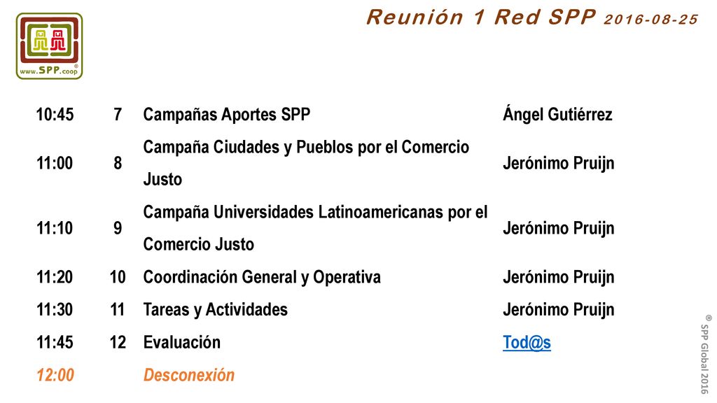 Reunión 1 Red SPP :45 7 Campañas Aportes SPP