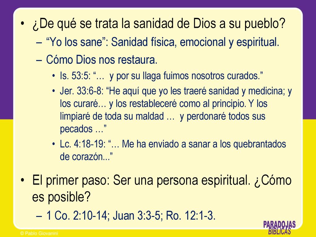 ¿De qué se trata la sanidad de Dios a su pueblo