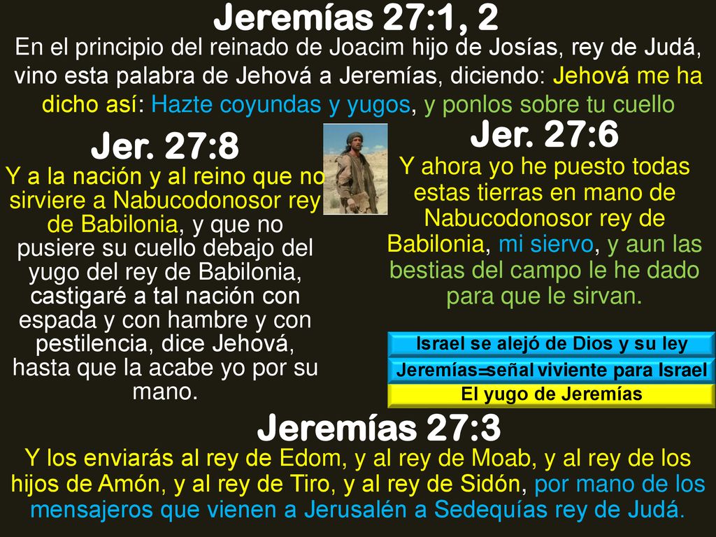 Israel se alejó de Dios y su ley Jeremías=señal viviente para Israel
