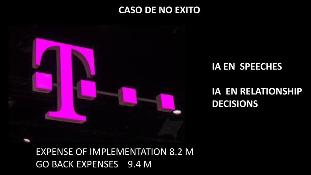 CASO DE NO EXITO IA EN SPEECHES. IA EN RELATIONSHIP DECISIONS. EXPENSE OF IMPLEMENTATION 8.2 M.