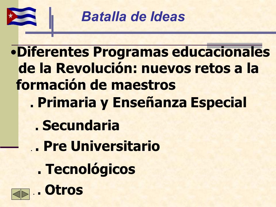 Diferentes Programas educacionales