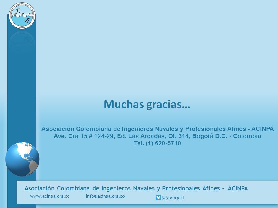 Ave. Cra 15 # , Ed. Las Arcadas, Of. 314, Bogotá D.C. - Colombia